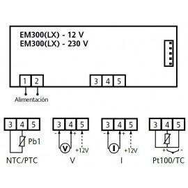 ELIWELL EM 300 LX V/I PT/TC 230V