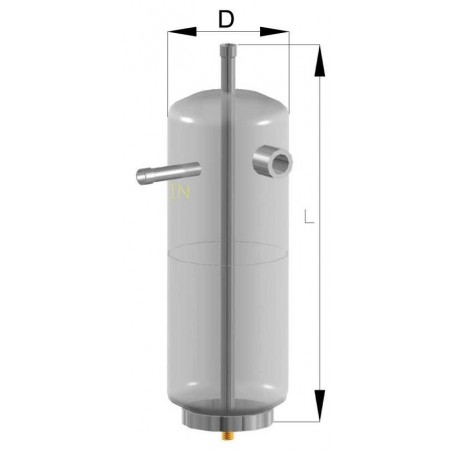 Recipiente de líquido vertical Tecnac DVC-150-A