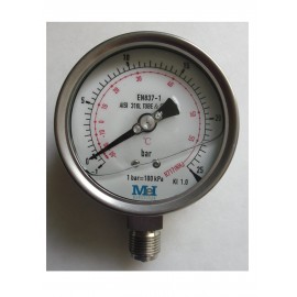 MANÓMETRO MEI DE ALTA PRESIÓN PARA AMONIACO NH3