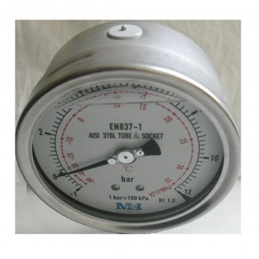 MANÓMETRO MEI DE BAJA PRESIÓN PARA AMONIACO NH3