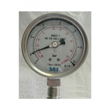 MANÓMETRO MEI DE BAJA PRESIÓN PARA AMONIACO NH3